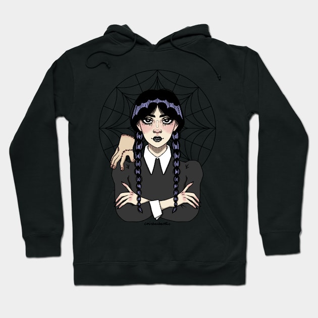Wednesday Addams Hoodie by crisbubastis